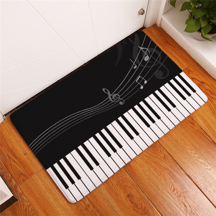 Commercial Kitchen Non Slip Flooring - Creative Music Note Carpet Home Decor