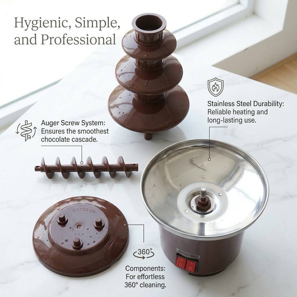 3-Tier Electric Chocolate Foun - Chocolate Fountain Commercial recension och pris
