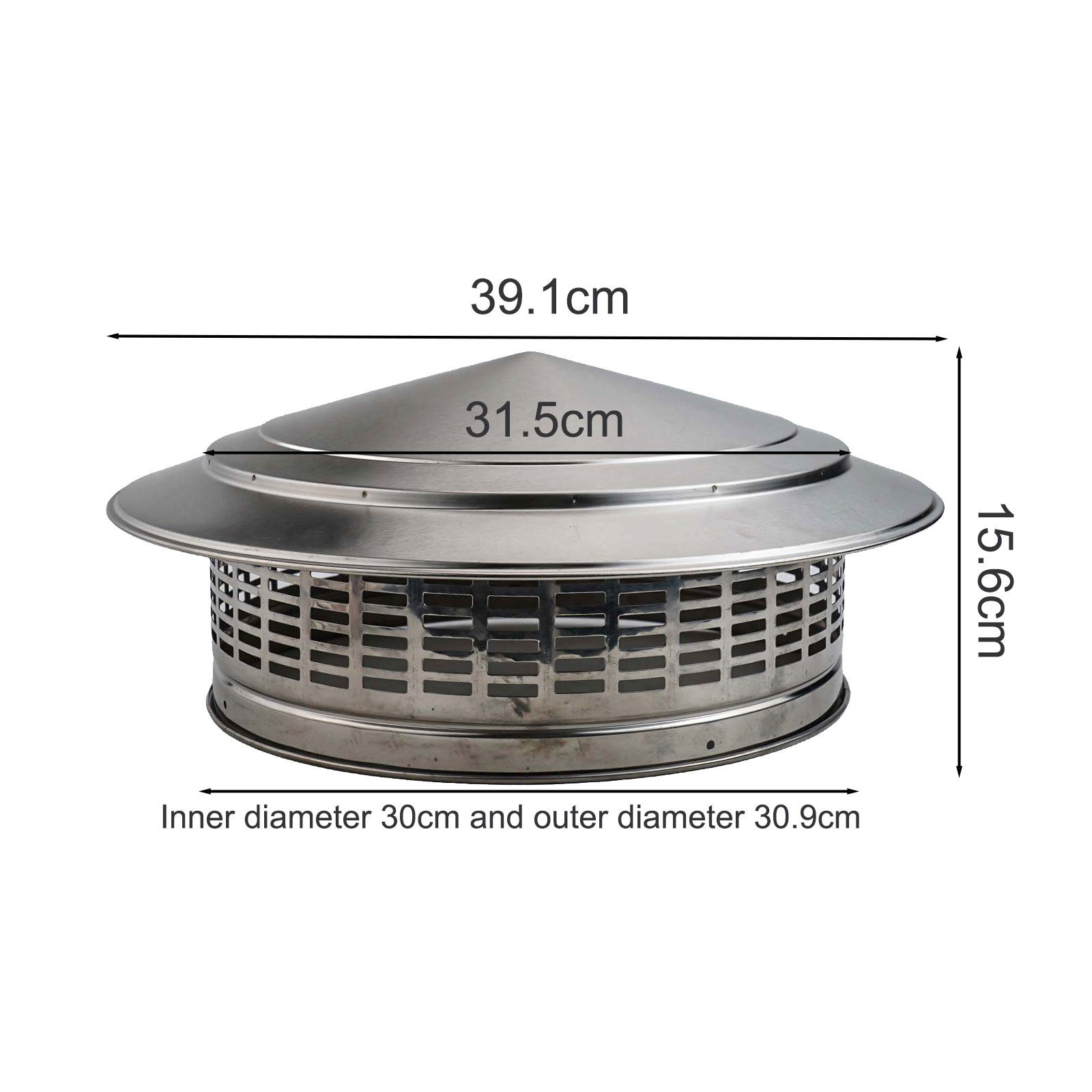 250mm Stainles-Steel Chimney C - Commercial Exhaust Hood recension och pris