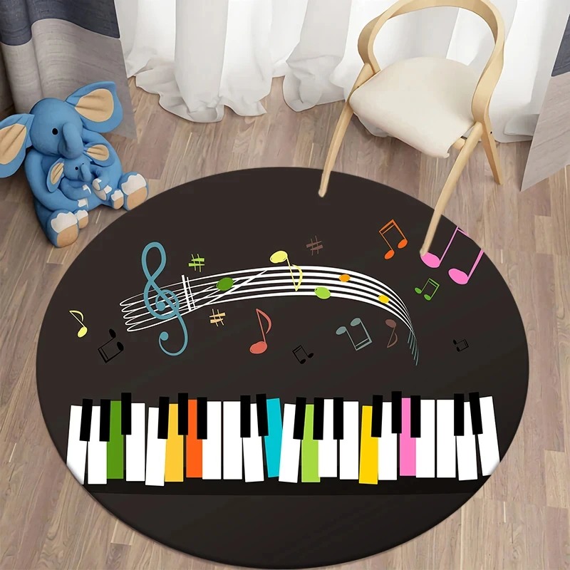 Music Note Round Carpet for Of - Commercial Kitchen Non Slip Flooring recension och pris