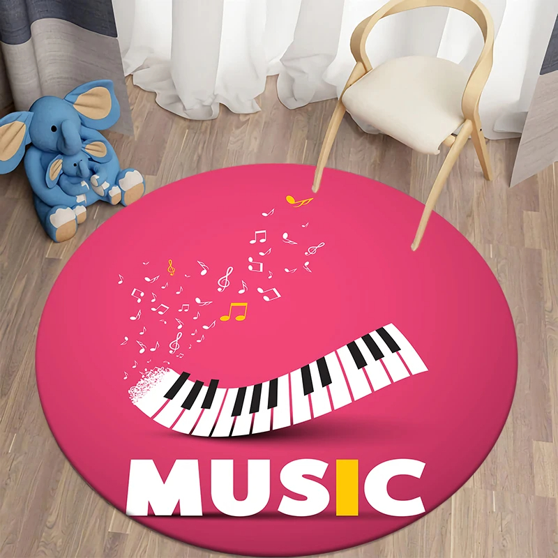 Music Note Round Carpet for Of - Commercial Kitchen Non Slip Flooring recension och pris