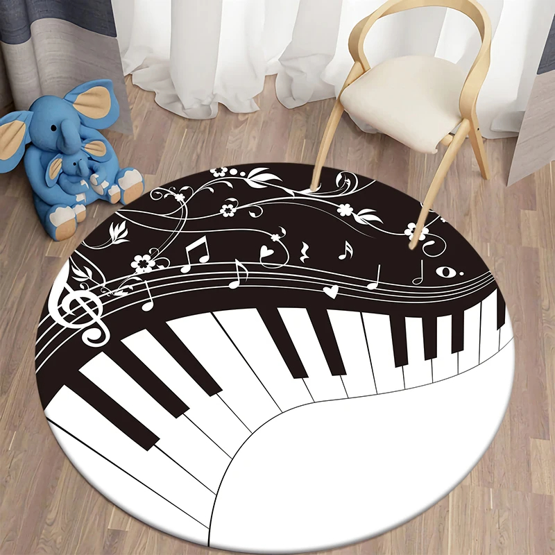 Music Note Round Carpet for Of - Commercial Kitchen Non Slip Flooring recension och pris