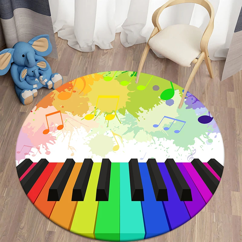Music Note Round Carpet for Of - Commercial Kitchen Non Slip Flooring recension och pris