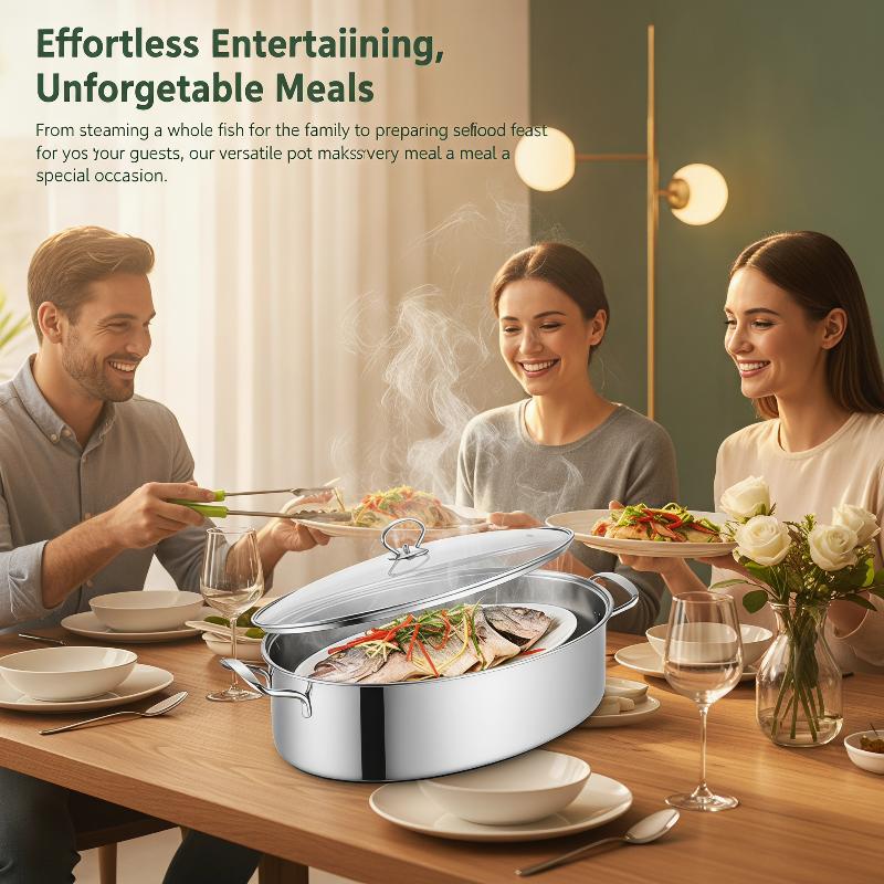 New Oval Shape 410 Stainless S - Induction Cooker Commercial recension och pris