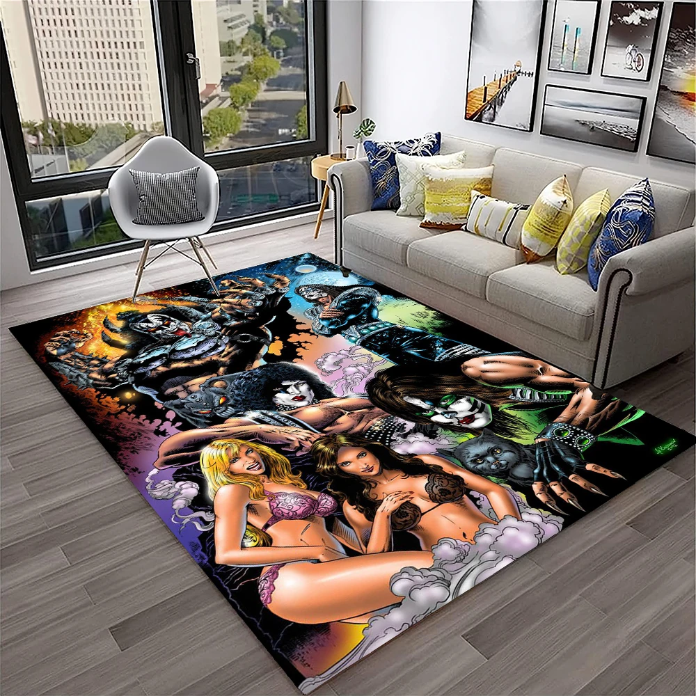 Retro KISS Rock Band Carpet Ru - Commercial Kitchen Non Slip Flooring recension och pris
