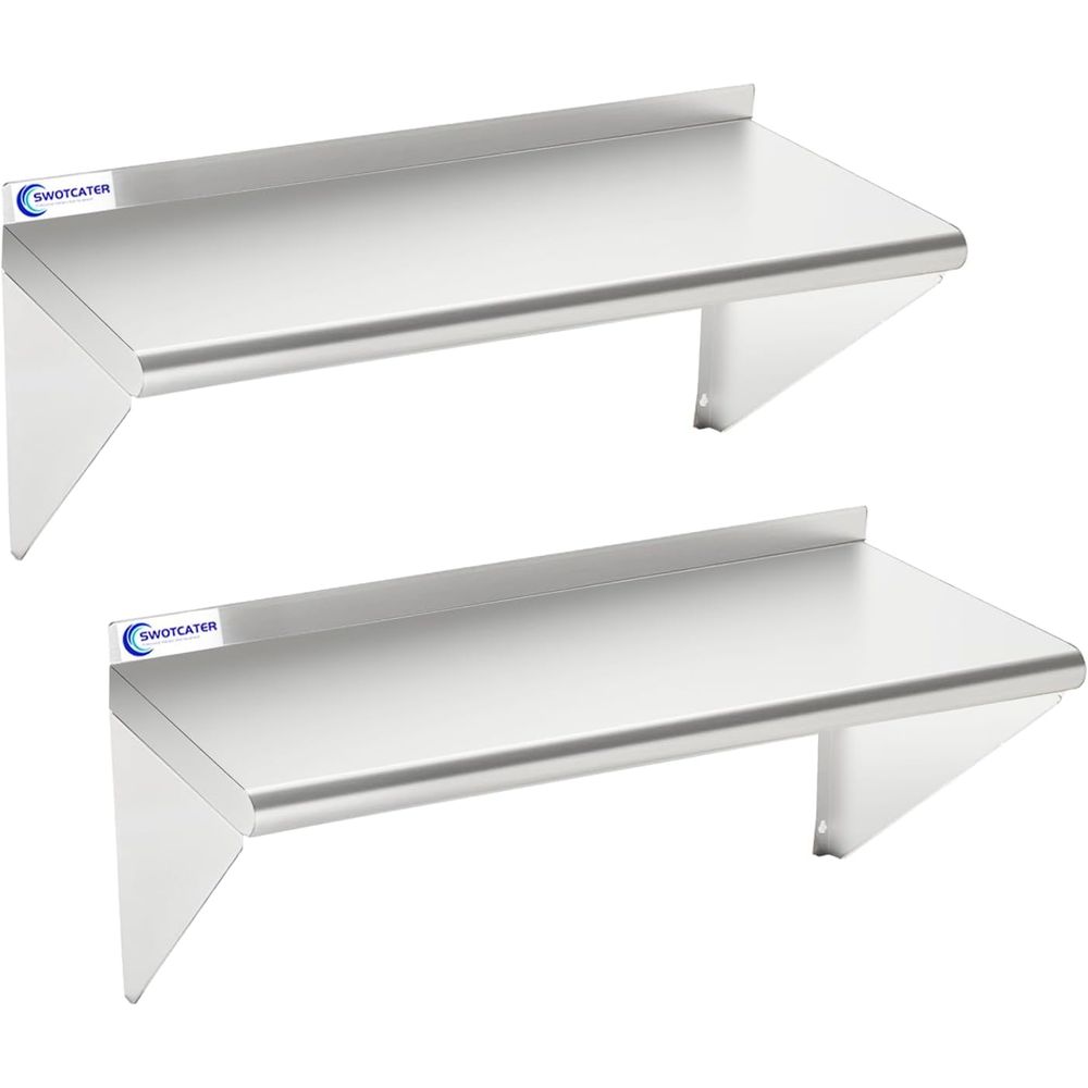 2 Pack Stainless Steel Shelves - Wall Shelf Commercial Kitchen recension och pris
